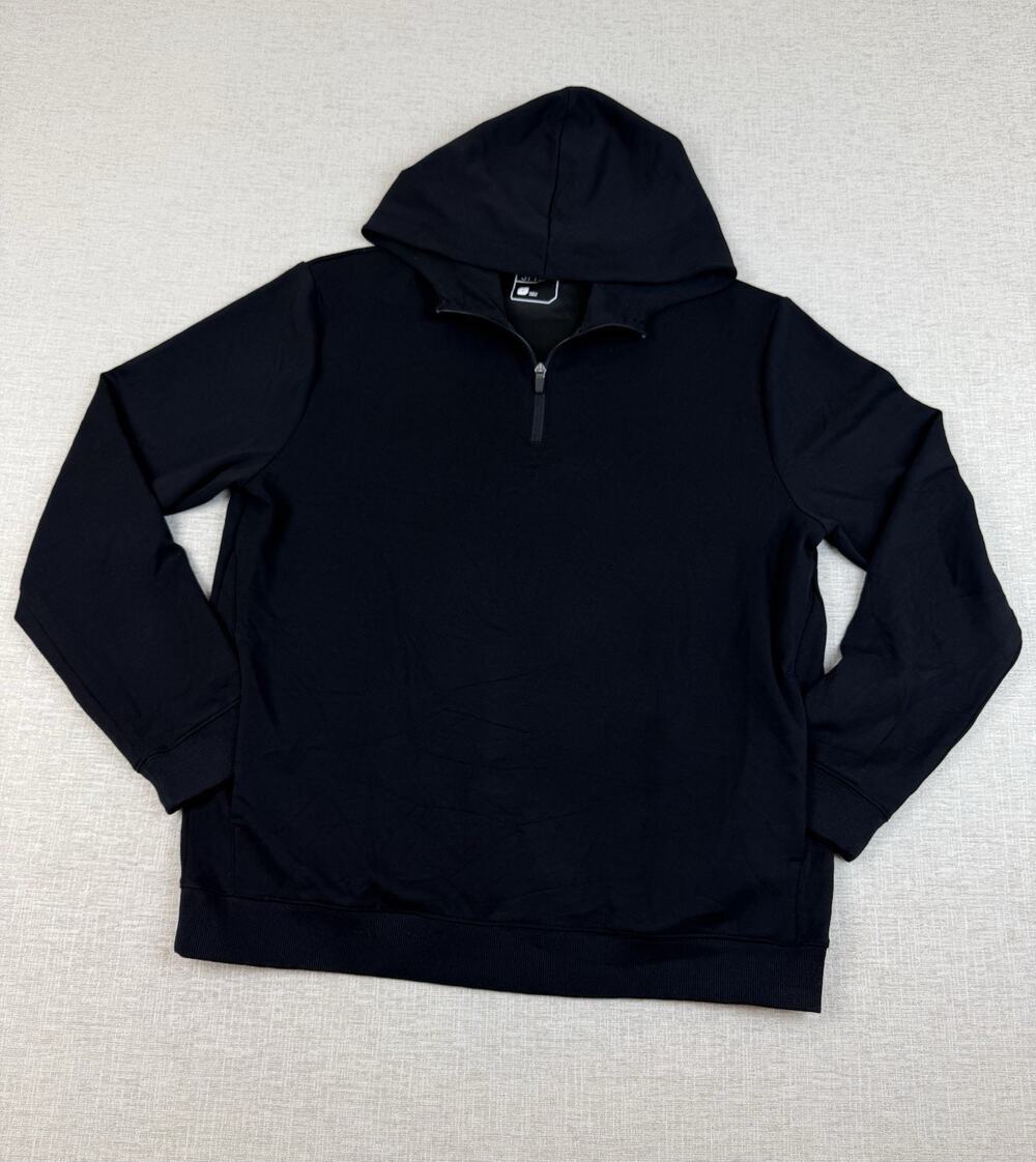 Stylus Men’s Large Black Quarter Zip Pullover Hoodie Stretch Performance